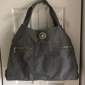 Baggallini grey nylon tote